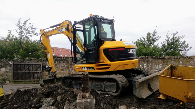 8 tonne excavator hire East Lothian